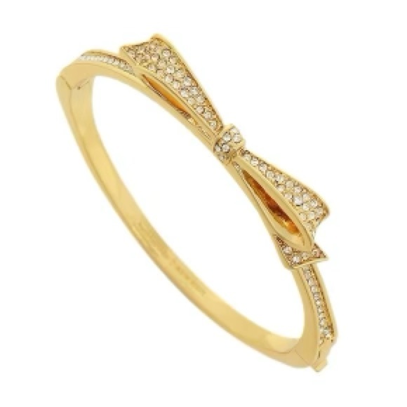 KATE SPADE • Gold Crystal Love Notes Bangle Bracelet - Picture 3 of 7